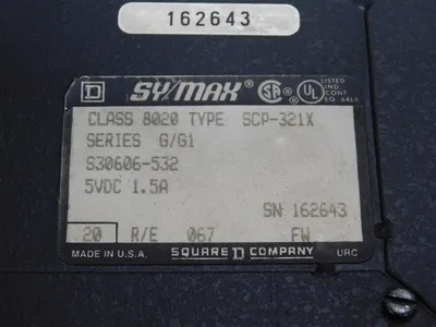 Square D 8030 SCP-321X Processor Module Series G/G1 Model 300 Used