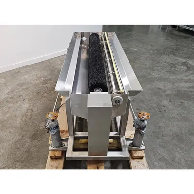 Used 1/2HP Motorized Sanitary Conveyor Belt Washing System - 54"W