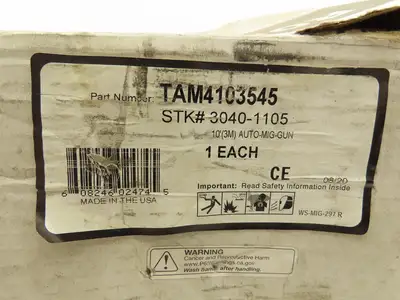Tweco TAM4103545 Robotic Automatic Mig Gun And 10' Cable