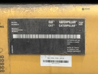 Used 2015 CATERPILLAR M315D Wheel Excavators Tennessee US | Moore Equipment #1517264