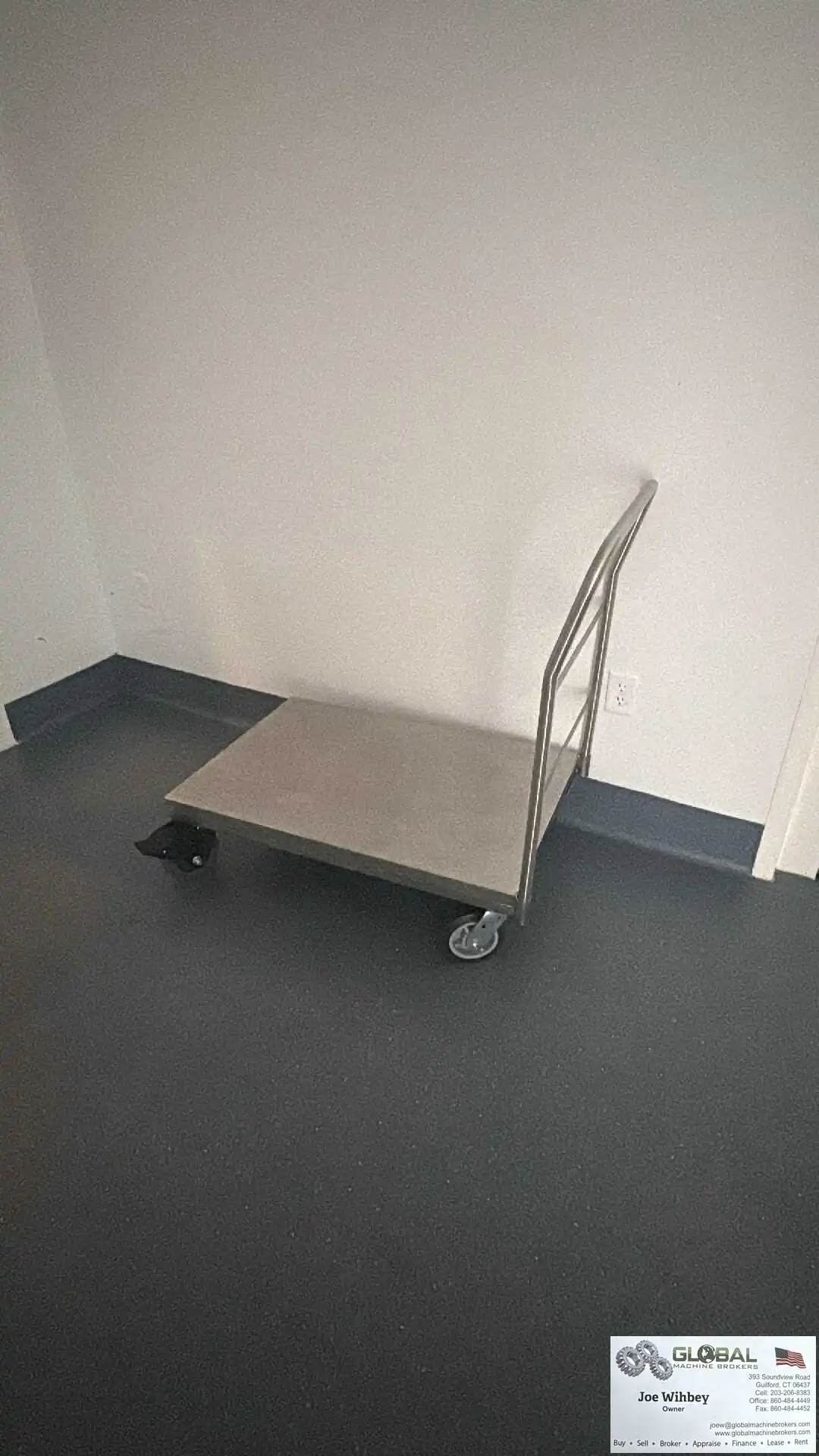 Uline Stainless Steel Platform Truck 24"x36" 1800Lbs On Wheels