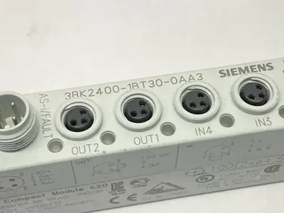 Used SIEMENS AS-I COMPACT MODULE K20 DIGITAL A/B SLAVE, 2 DI/2 DQ Industrial Controls | Maverick Industrial Sales #1100173