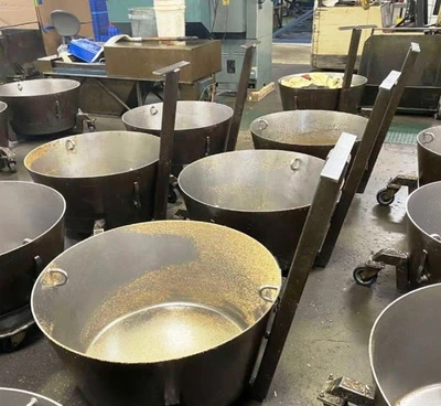 (12) Barrett 1100-E chip baskets with carts.