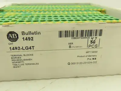 Allen Bradley 1492-LG4T Ground Terminal Block Gray 4mm Sq 800V Lot of 47