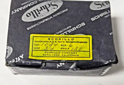 Schrillo 3/4" High Speed Steel Countersink 120 Degree 1/2 #1024 USA Lot of 3