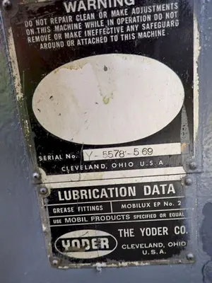 3" DIAMETER TUBE MILL - YODER MODEL M2 COMPLETE FORMING LINE: YOBRO #24314