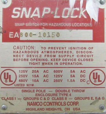 NEW NAMCO EA800-10150 LIMIT SWITCH EA80010150