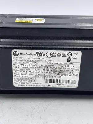 New | in-Stock ALLEN-BRADLEY ALLEN-BRADLEY MPL-B330P-MJ74AA SER A Servo Motors | ND Industrial Surplus #1216065
