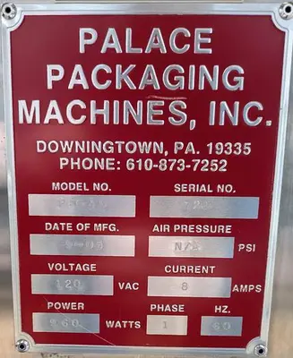 USED 2005 PALACE PACKAGING MACHINES PF-30