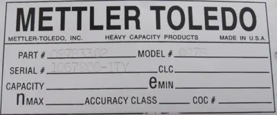 NEW METLER TOLEDO 09783302 WEIGH MODULE TA600252 0978 0736