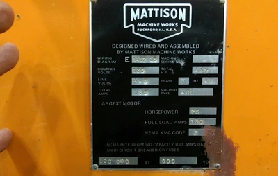 Used MATTISON 400 Reciprocating Surface Grinders Pennsylvania US | Hadanich Machine #1439166