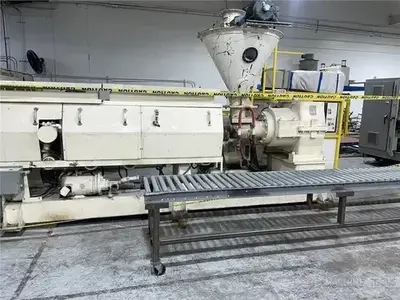 USED 1992 PTI STRAND DIE PELLETIZING LINE
