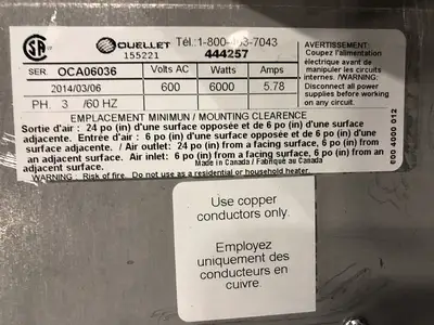 NEW 2014 OUELLET OCA06036