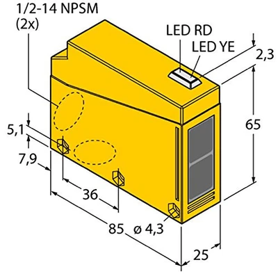 Banner Engineering Q85BB62LP-T9 Photoelectric Sensor, Polarized Retro, 10-48VDC [New]