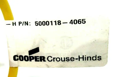 NEW COOPER CROUSE HINDS 5000118-4065 CORDSET 50001184065