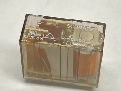 RP 420024 | Schrack  Relay 5A 24V w/ Wago 788-334 Relay Base - Used