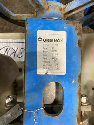 USED VELAN, ORBINOX, DEZURIK, TL SIZE 3" &  4"