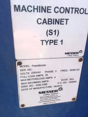 USED 2012 MESSER PLATEMASTER