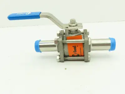 PBM SPH-C5B-A-A035 Stainless 316 Sanitary 3Pc Ball Valve 1/2" Butt Weld 900PSI
