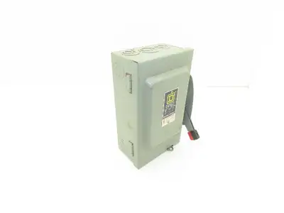 Square D HU-261 Safety Disconnect Load Switch 600V AC 10Hp/DC 15Hp 30A 2 Pole