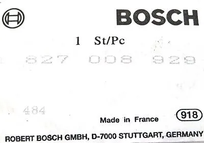 NEW BOSCH 1-827-008-929 SPARE PART KIT 1827008929