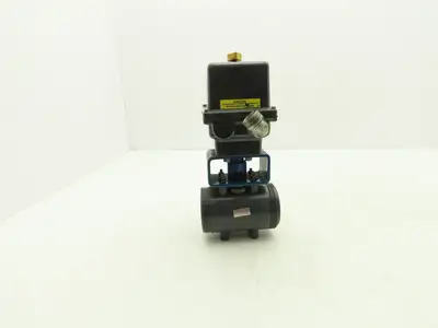 Bi-Torq 2" PVC Face Seal Ball Valve 3-Way 115VAC Actuator IC-3WL-15-200-E-A-4