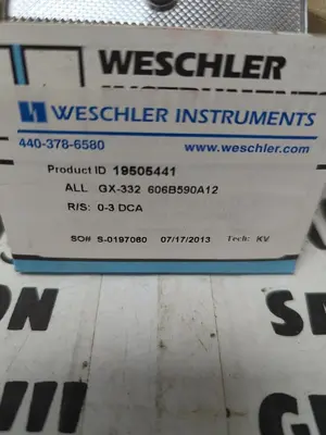 New | in-Stock WESCHLER 19505441 Meters - Misc | Surplus Asset Holdings #1206870