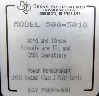 USED TEXAS INSTRUMENTS 500-5018 INPUT MODULE 5005018