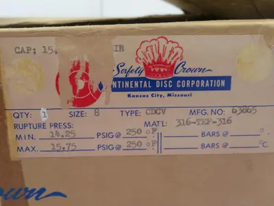 Used _UNKNOWN_ _UNKNOWN_ Rupture Disc Or Containment Disc Texas US | Aucto #1478659