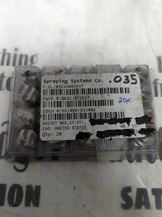 New | in-Stock SPRAYING SYSTEMS H1 Nozzles Ohio US | Surplus Asset Holdings #1235299