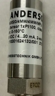 New | in-Stock ANDERSON-NEGELE 1XPT100 Sensors | Surplus Asset Holdings #1206533