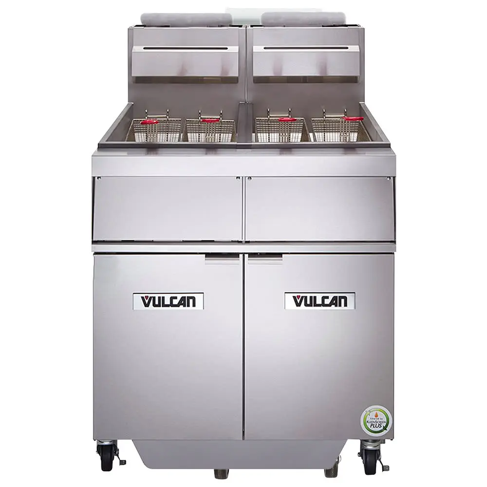Vulcan 2GR45MF Gas Fryer - (2) 50 Lb Vats, Floor Model, Liquid Propane