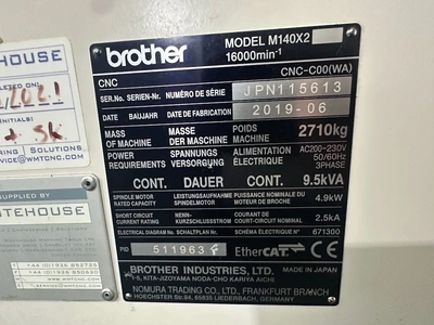 USED 2019 BROTHER SPEEDIO M140X2