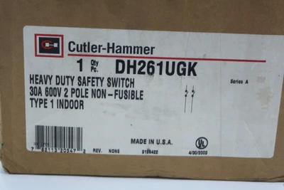 New | in-Stock Cutler-Hammer DH261UGK Disconnects California US | Davliegogo LLC #1707640