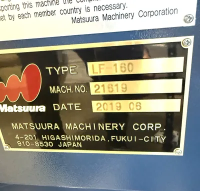 2019 MATSUURA LF-160 LINEAR MOTOR Vertical Machining Centers (5-Axis or More) | CNC EXCHANGE (7)