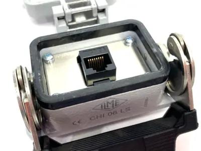 USED MENCOM PANEL INTERFACE CONNECTOR WITH, RJ45, IN A 06LS HOUSING