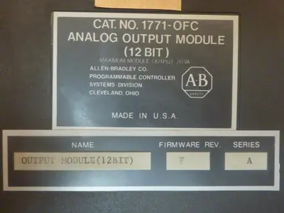 USED ALLEN BRADLEY 1771-OFC SER A