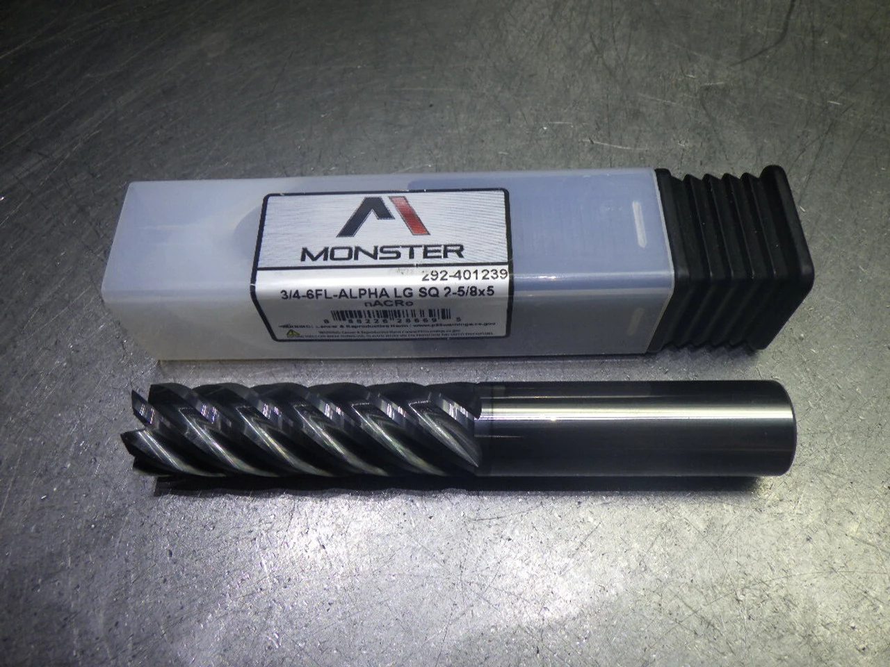 Monster 3/4" 6 Flute carbide SQ LG Endmill 3/4" Shank 292-401239 (LOC373A)