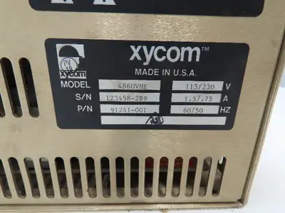 Xycom 4860VME Keypad Operator Interface Panel Terminal Monitor 115/230V