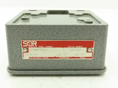 SOR Static O Ring 9PP-K4-N4-F1A Pressure Switch 100-500 PSI Adj Range