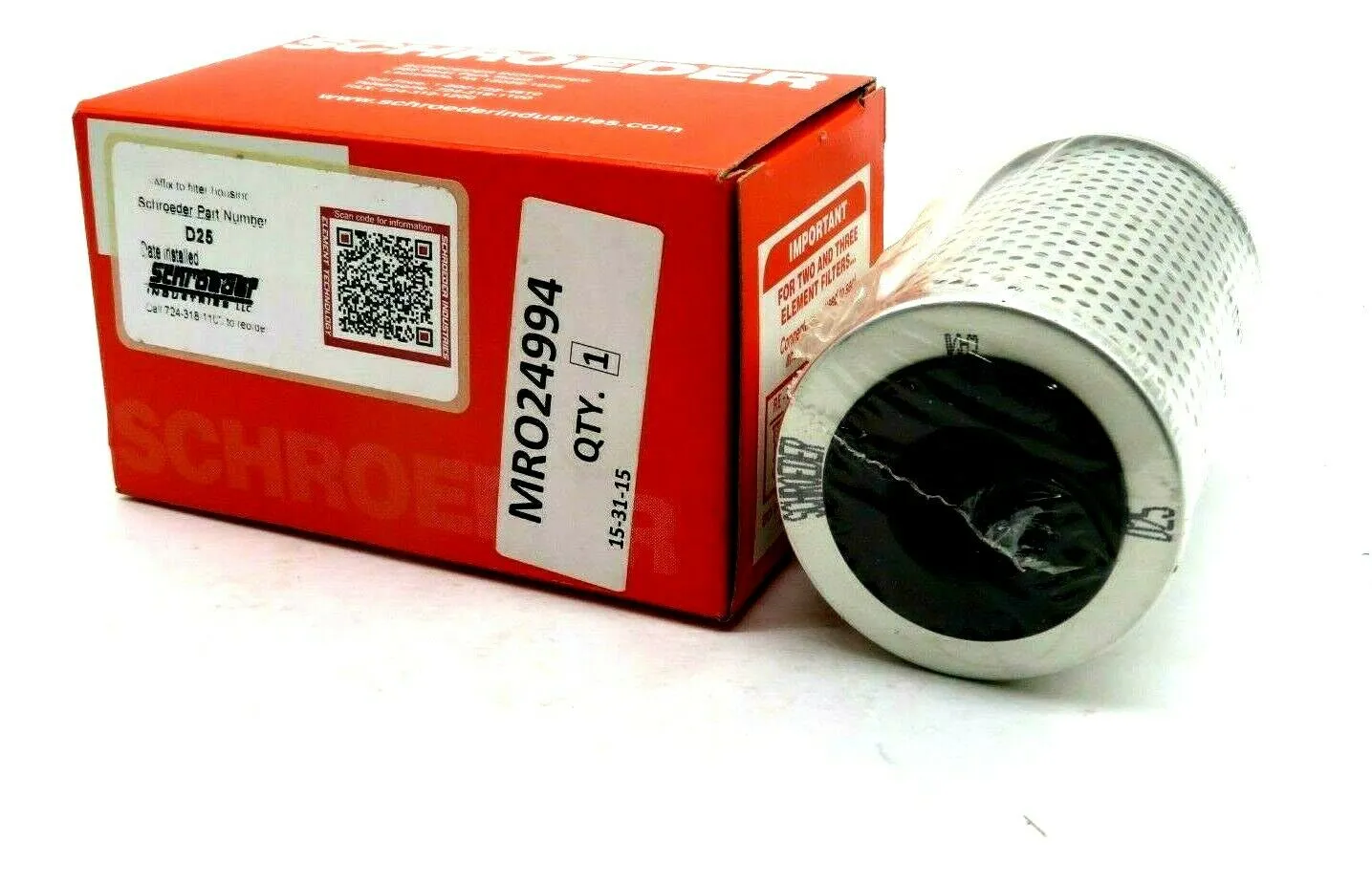 NEW SCHROEDER D25 FILTER ELEMENT