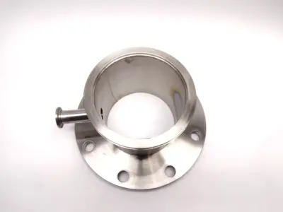 Vacuum Flange | 5-7/8" ID x 5-7/8" ID x 7/8" Stainless Steel - Used