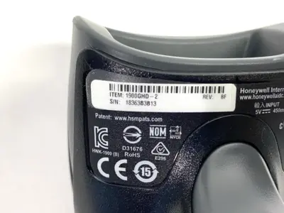 USED HONEYWELL REV. BF BARCODE SCANNER W/ CBA-U21-S07ZAR REV. A CABLE