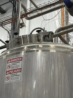 2022 JBT A&B Process Systems Stainless Steel Jacketed Tank with Mixer — MAWP 14.9 PSI @ 200°F — S/N 2106760303A