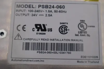 Automation Direct PSB24-060 Power Supply 100-240v STOCK K-405-D