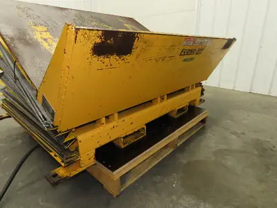 Econo Lift Pneumatic Tilt Table Tote Tipper 8000lbs 30° Degree 55 x 44" Top