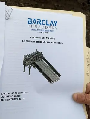 Barclay Primary Tire Shredder/Conveyors