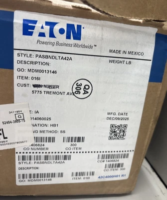 New | in-Stock Eaton PASBNDLTA42A Circuit Breakers Indiana US | J&J Industrial Supply #1388185