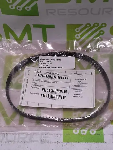 UNIVERSAL INSTRUMENTS 40622701 TIMING BELT - BRAND NEW