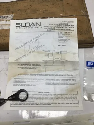 Sloan Positioning And Support Kit For Optima ES-S Flushometer Electric Box